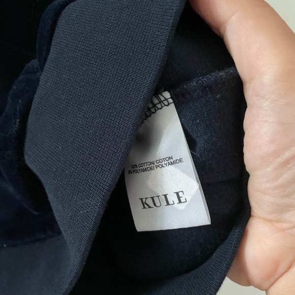 Kule Full Zip Velour Mockneck Track Jacket Navy - Picture 4 of 8